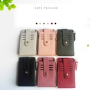 Fashion Solid Color Soft Surface Square Zipper Magnetic Buckle Card Holderpicture11