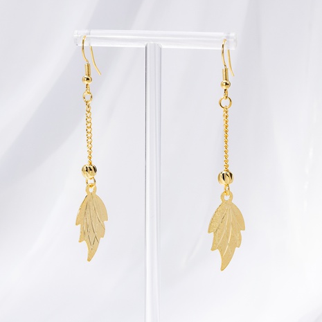 Simple Style Leaves Copper Dangling Earrings Plating Copper Earrings's discount tags
