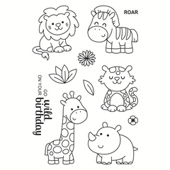 Lindo Animal transparente patrón de silicona sello DIY juguete para niños
