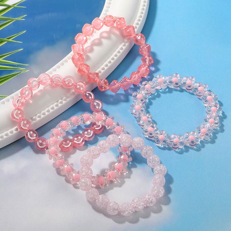 Sucré Fleur Plastique Résine Bracelets 1 Jeu's discount tags