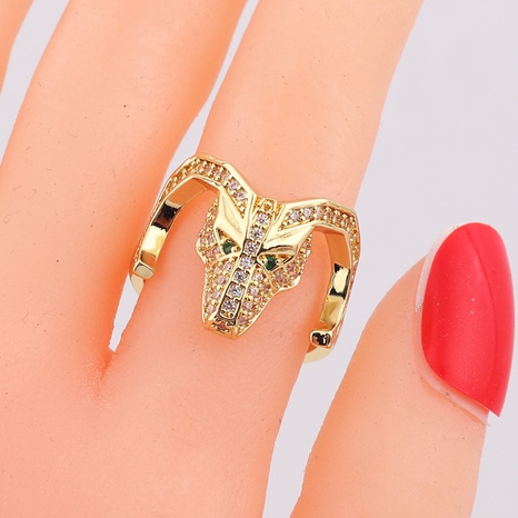 Hip-Hop Animal Copper Rings Inlay Zircon Copper Rings's discount tags