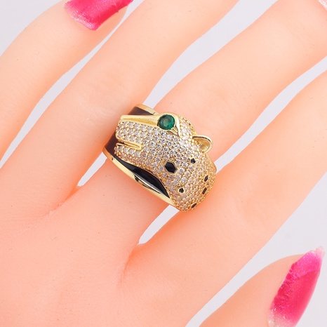 Punk Animal Copper Rings Inlay Zircon Copper Rings's discount tags