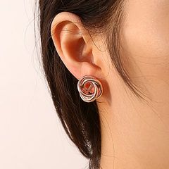 Simple Style Geometric Alloy Plating Ear Studs 1 Pair
