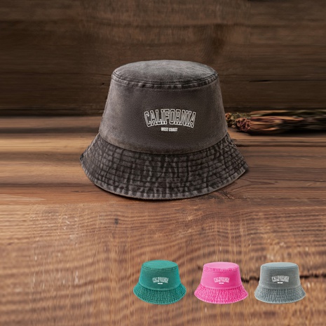 Unisex Vintage Style Letter Bucket Hat's discount tags