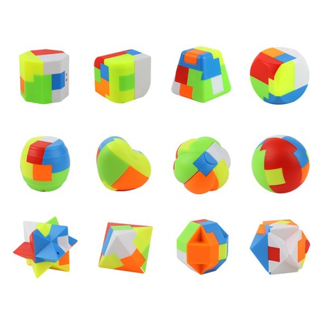 Polygon decompression plastic puzzle children's disassembly and assembly of Kongming lock's discount tags