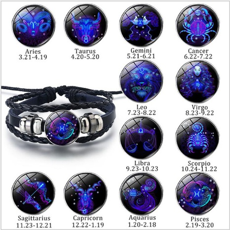Rétro Constellation Faux Cuir Tricot Bracelets 1 Pièce's discount tags