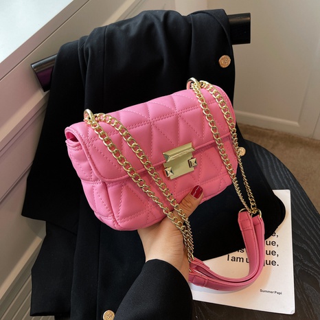 Fashion Solid Color Square Buckle Square Bag's discount tags