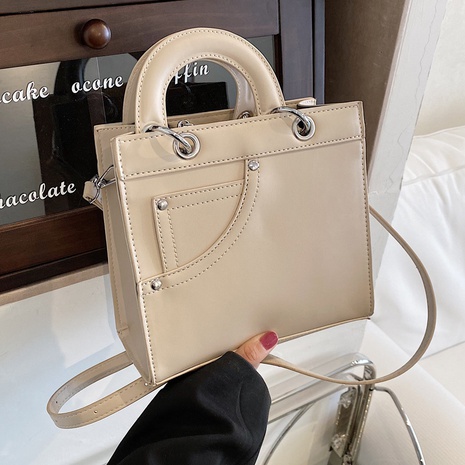 Fashion Solid Color Square Zipper Crossbody Bag's discount tags