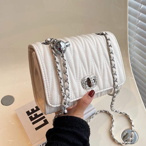 Fashion Solid Color Square Buckle Crossbody Bag's discount tags