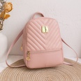 Fashion Stripe Solid Color Bucket Zipper Backpackpicture12