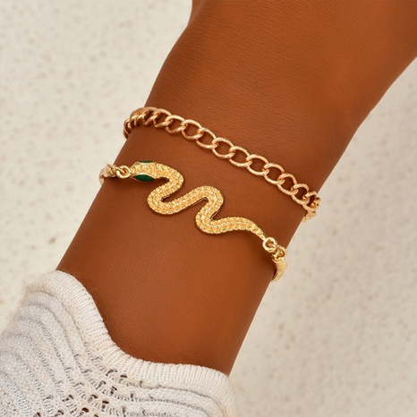 Fashion Snake Alloy Bracelets 2 Pieces's discount tags