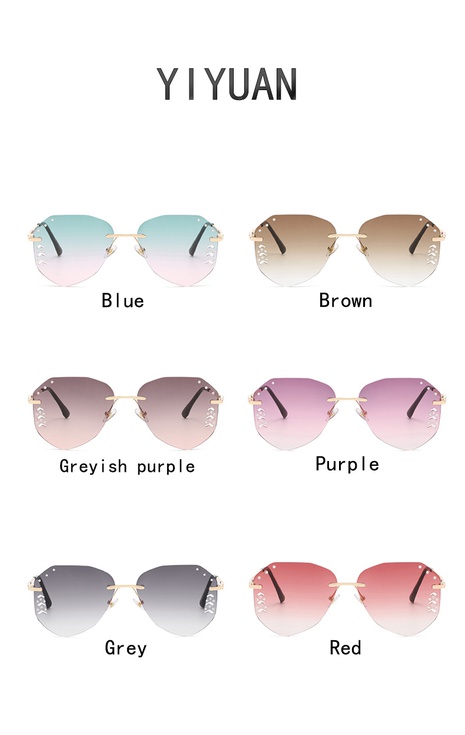 Unisex Fashion Geometric Pc Special-Shaped Mirror Inlay Sunglasses's discount tags