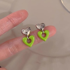Simple Style Heart Shape Alloy Hollow Out Ear Studs