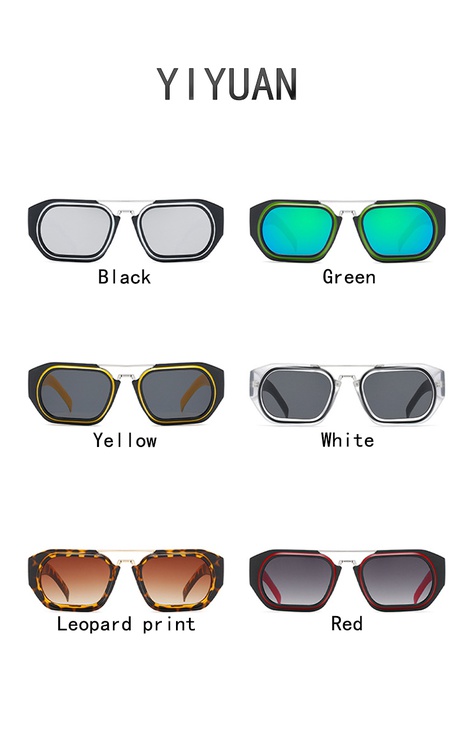 Unisex Mode Geometrisch Pc Quadrat Metall Sonnenbrille's discount tags