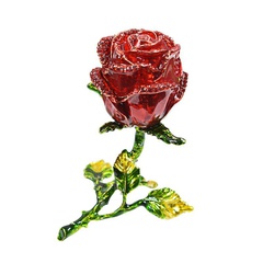 Creative Valentine's Day Gift Box Alloy Dripping Oil Spot Drill Effect Three-Dimensional Rose Decoration Crafts