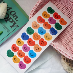 Colorful Smile Heart DIY Scrapbook Album Diary Tag Decorative Sticker