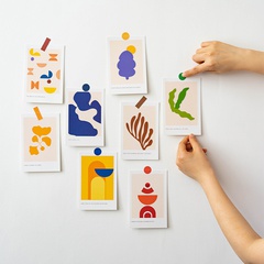 Hand-Gemalt Minimalistischen Kreative Wand Dekorative Karte/Postkarte