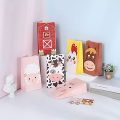 Animal Cartoon Kraft Paper Party Gift Wrapping Supplies