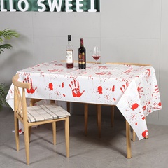 Halloween Bleeding Tablecloth Party Atmosphere Layout Props Blood Handprint Tablecloth Horror Scary Blood Tablecloth Blood Cloth