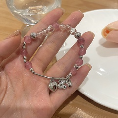 Simple Style Heart Shape Bow Knot Alloy Handmade Artificial Gemstones Bracelets 1 Piece