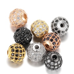 simple Round Beads Ball stainless steel inlaid rhinestone Pendant Handmade DIY Jewelry Accessories 3 pieces set
