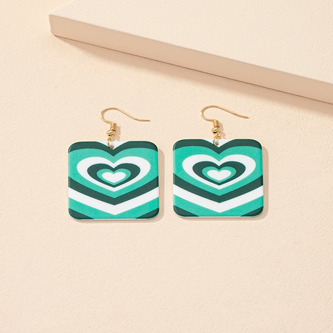 Fashion Heart Shape Metal Plating Acrylic Earrings's discount tags