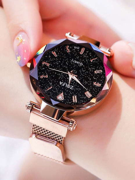 Women'S Simple Style Starry Sky Magnet Buckle Mechanical Watch's discount tags