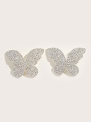 Sexy Schmetterling Brust Fgen Voller Diamant Strass Brust Padpicture7