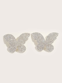Sexy mariposa pecho pasta diamante completo almohadilla de pecho