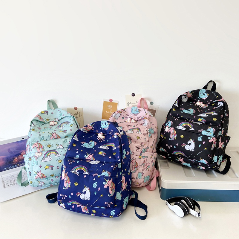 Cute Cartoon Soft Surface Square Zipper Fashion Backpack