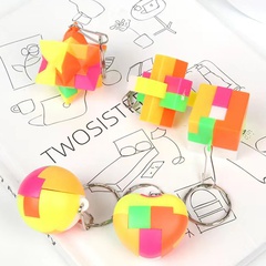 Kunststoff Grat Puzzle Keychain Anhänger Dekompression spielzeug