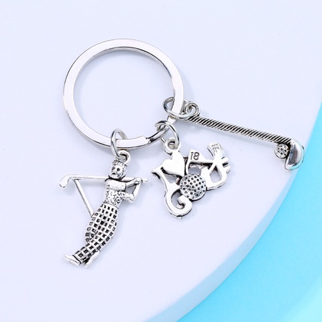 Sports Geometric Alloy Plating Bag Pendant Keychain's discount tags