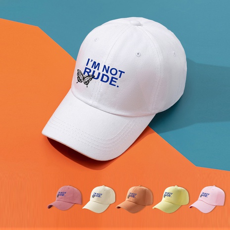 Unisex Fashion Letter Butterfly Baseball Cap's discount tags