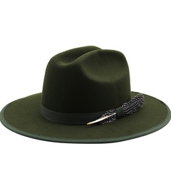 Unisex Cowboy Style Solid Color Fedora Hat