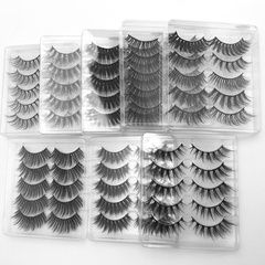 5 pairs of mink fur thick and thick three-dimensional false eyelashes