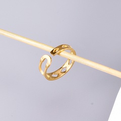 Einfacher Stil Geometrisch Titan Stahl Offener Ring Überzug Edelstahl Ringe