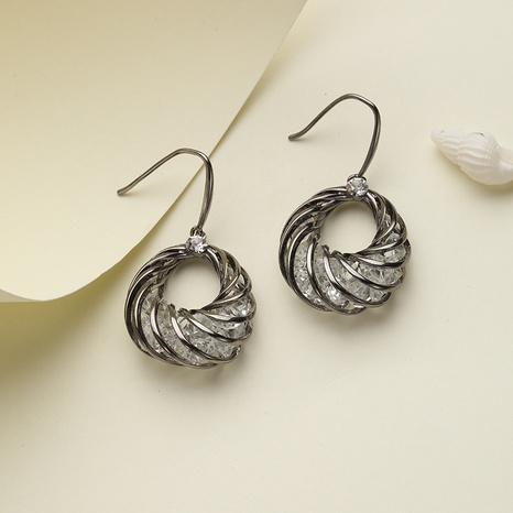 Luxurious Geometric Copper Drop Earrings Plating Zircon Copper Earrings's discount tags