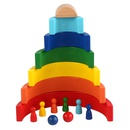 Regenbogen Bausteine Holz Bunte Spielzeug Baby Intelligenz Frhen Bildung ElternKind Lehrmittel kinder Pdagogisches Spielzeugpicture9