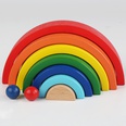 Regenbogen Bausteine Holz Bunte Spielzeug Baby Intelligenz Frhen Bildung ElternKind Lehrmittel kinder Pdagogisches Spielzeugpicture13