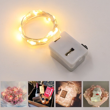 Gift Box Bouquet Cake Decoration LED Copper Wire String Lights's discount tags