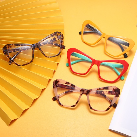 Women'S Fashion Color Block Pc Cat Glasses Glasses's discount tags