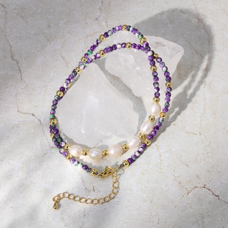 Mode Bunt Kupfer Armbänder Perlen Überzug Perle Kupfer Armbänder 1 Stück's discount tags