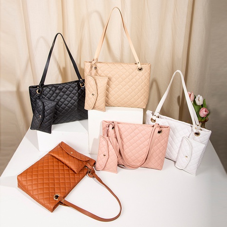 Fashion Solid Color Square Zipper Tote Bag's discount tags