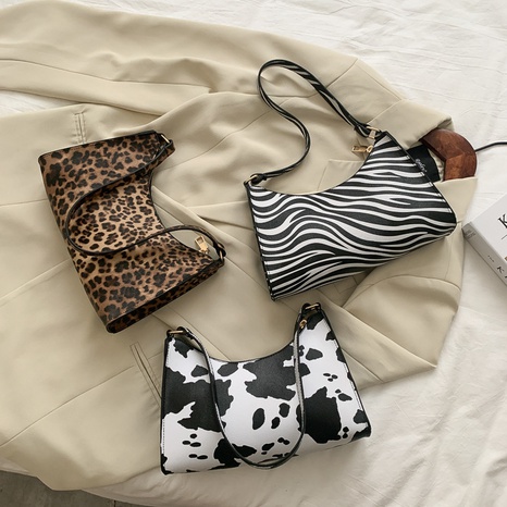 Fashion Cows Zebra Leopard Square Zipper Underarm Bag's discount tags