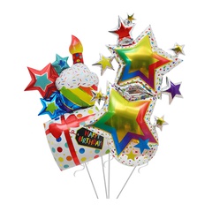 Date d'anniversaire Star Boite Cadeau Film D'aluminium Fête Ballon