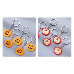 Pumpkin Apple PVC Metal Epoxy Bag Pendant Keychain 5 Piecespicture6