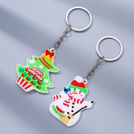 Cute Santa Claus PVC Metal Epoxy Bag Pendant Keychain 2 Piecespicture11
