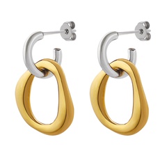 Fashion Geometric Titanium Steel Earrings Plating Stainless Steel Earrings