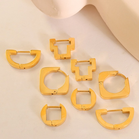 Fashion Geometric Titanium Steel Earrings Plating Stainless Steel Earrings's discount tags