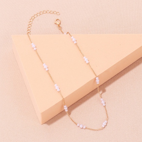 Fashion Geometric Alloy Plating Artificial Pearl Necklace's discount tags